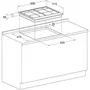 Hotpoint Plaque de cuisson gaz PNN 641 IX Inox 4 foyers 8.85 kW Commande façade Allumage direct 60 x 51 cm