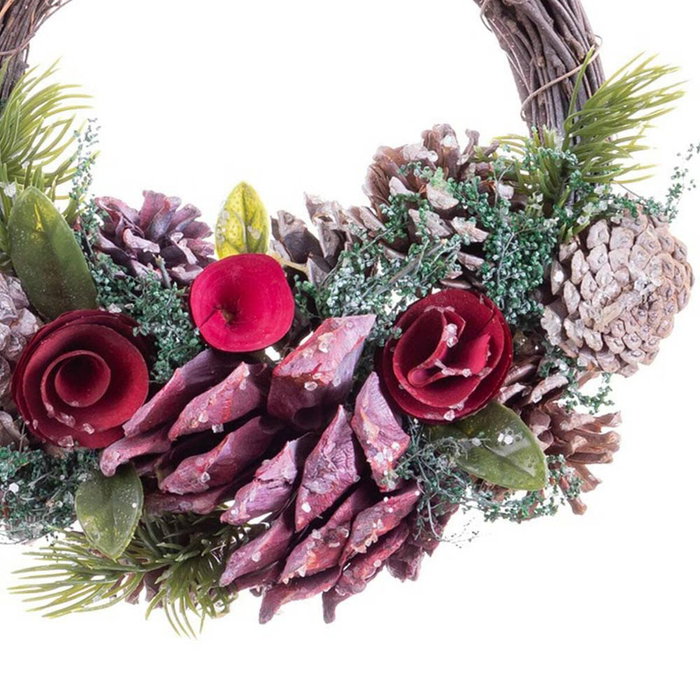 Couronne de Noël Rouge Multicouleur Rotin Plastique Foam Ananas 24 x 22 x 8 cm Couronne de Noël Rouge Multicouleur Rotin Plastique Foam Ananas 24 x 22 x 8 cm