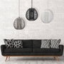 Home Deco Light Lámpara colgante bola negra