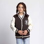 Cerdá - Veste baseball en coton brossé Wednesday - Taille 14 ans - Couleur Gris foncé
