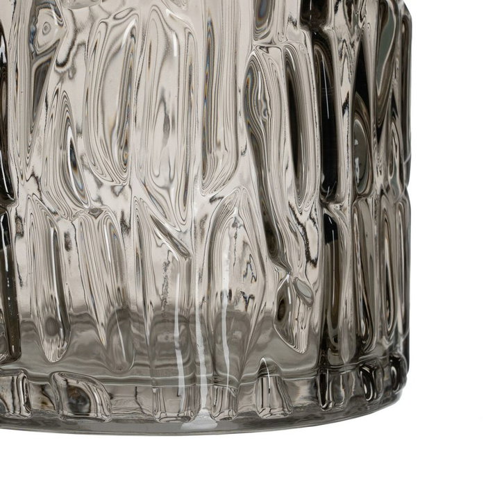 BigBuy Home Vase Gris Verre 12 x 12 x 12 cm