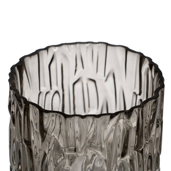 BigBuy Home Vase Gris Verre 12 x 12 x 12 cm