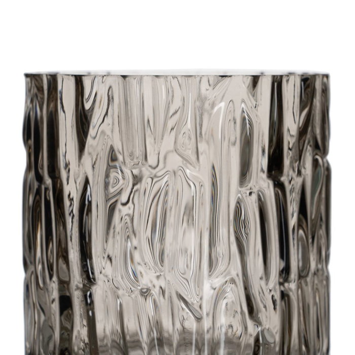 BigBuy Home Vase Gris Verre 12 x 12 x 12 cm