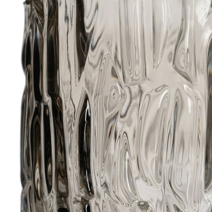 BigBuy Home Vase Gris Verre 12 x 12 x 12 cm