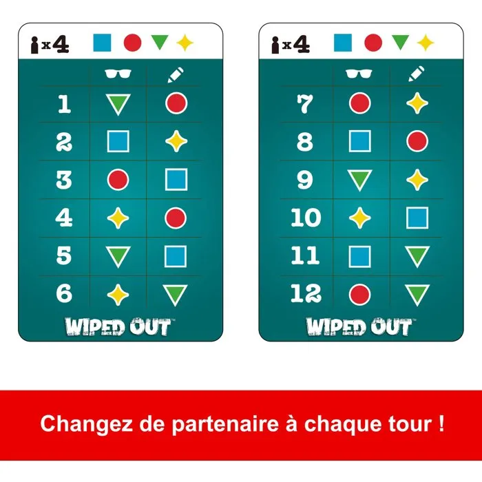 Mattel Games Wiped Out JLB40 - Jeu de déduction Mattel Games Wiped Out JLB40 - Jeu de déduction