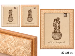 GIFTDECOR Lot de 24 cadres photo finition tressée 20x25 cm, Bois