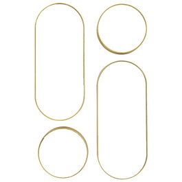 Home Deco Factory JGO. 4 ESPEJOS VERSA DORADO - Lot de 4 miroirs