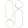Home Deco Factory JGO. 4 ESPEJOS VERSA DORADO - Lot de 4 miroirs