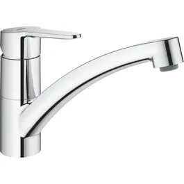 GROHE Mitigeur d'évier Start Eco chromé avec bec bas - Technologie LongLife pour eau potable sans plomb ni nickel
