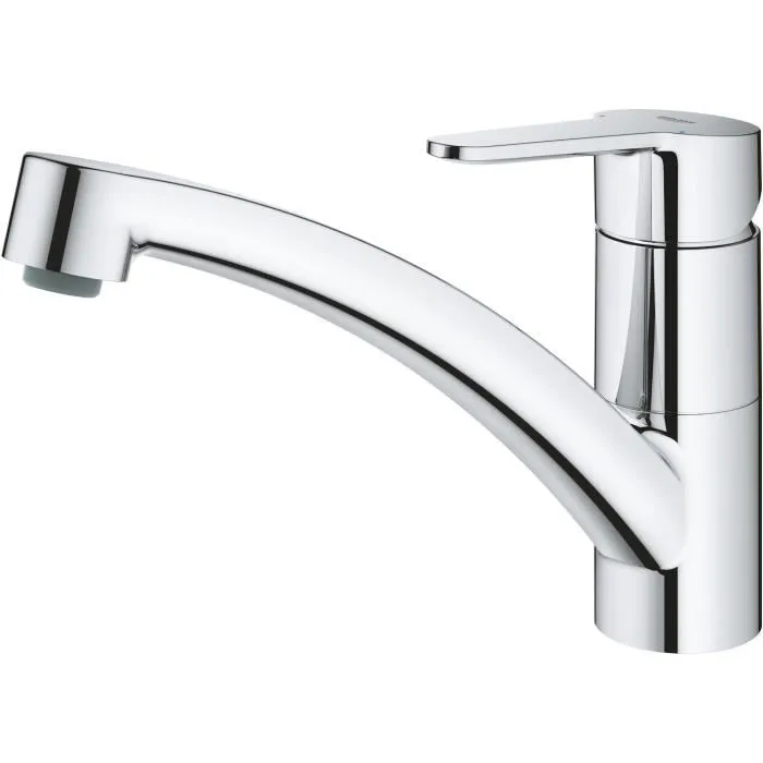 GROHE Mitigeur d'évier Start Eco chromé avec bec bas - Technologie LongLife pour eau potable sans plomb ni nickel