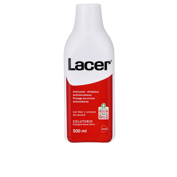 Lacer Bain de Bouche Quotidien Sans Alcool, Prévention Caries, 500 ml Lacer Bain de Bouche Quotidien Sans Alcool, Prévention Caries, 500 ml