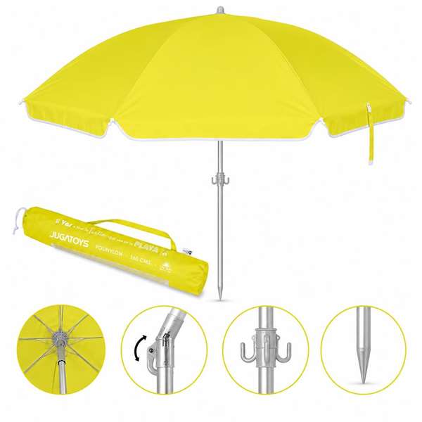 JugaToys Parasol Polinylon Jaune 220cm