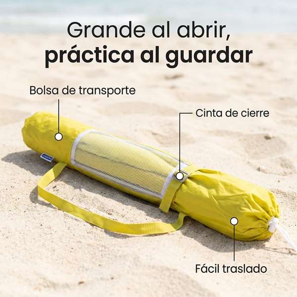 JugaToys Parasol Polinylon Jaune 220cm