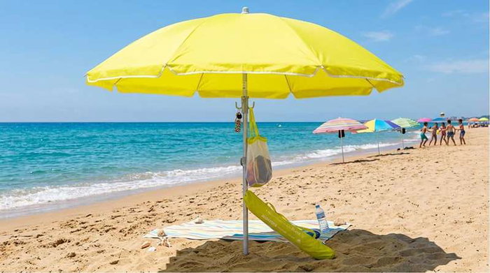 JugaToys Parasol Polinylon Jaune 220cm