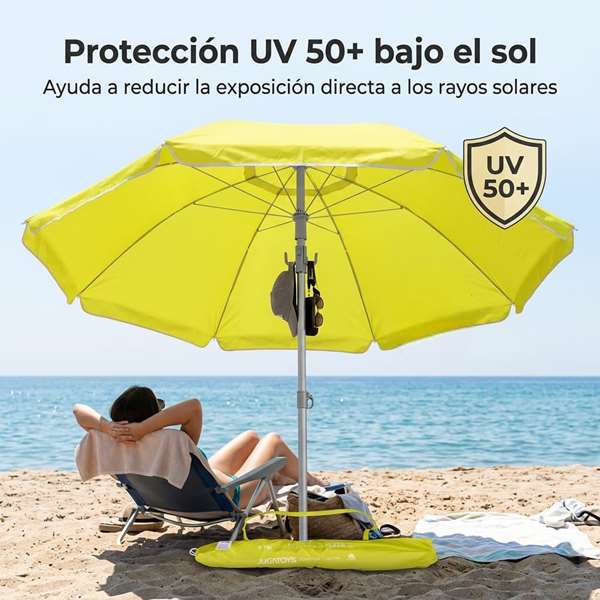 JugaToys Parasol Polinylon Jaune 220cm