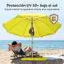 JugaToys Parasol Polinylon Jaune 220cm