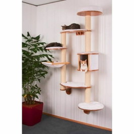 Kerbl Arbre à chats mural Dolomit XL Blanc (185 cm) Tronc ø 10cm