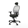 Piqueras y Crespo Chaise de Bureau avec Appui-tête Jorquera 2D036N1 Noir