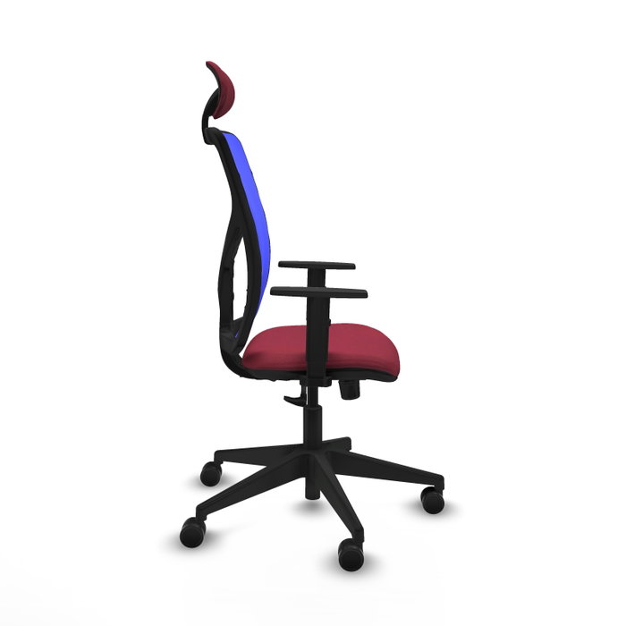 Piqueras y Crespo Chaise de Bureau Motilla avec Appui-tête, Granat et Bleu Piqueras y Crespo Chaise de Bureau Motilla avec Appui-tête, Granat et Bleu