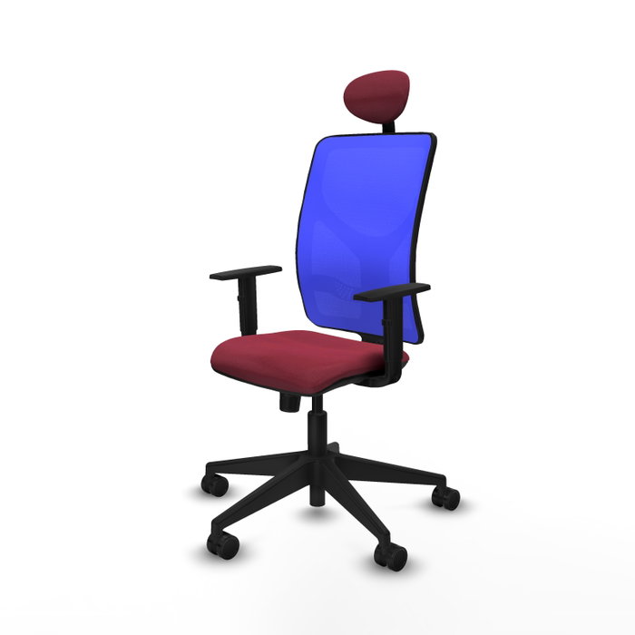 Piqueras y Crespo Chaise de Bureau Motilla avec Appui-tête, Granat et Bleu Piqueras y Crespo Chaise de Bureau Motilla avec Appui-tête, Granat et Bleu