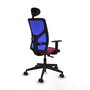 Piqueras y Crespo Chaise de Bureau Motilla avec Appui-tête, Granat et Bleu