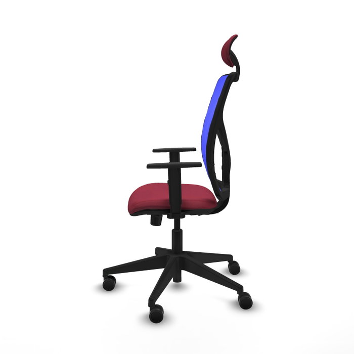 Piqueras y Crespo Chaise de Bureau Motilla avec Appui-tête, Granat et Bleu Piqueras y Crespo Chaise de Bureau Motilla avec Appui-tête, Granat et Bleu