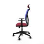 Piqueras y Crespo Chaise de Bureau Motilla avec Appui-tête, Granat et Bleu