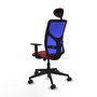 Piqueras y Crespo Chaise de Bureau Motilla avec Appui-tête, Granat et Bleu
