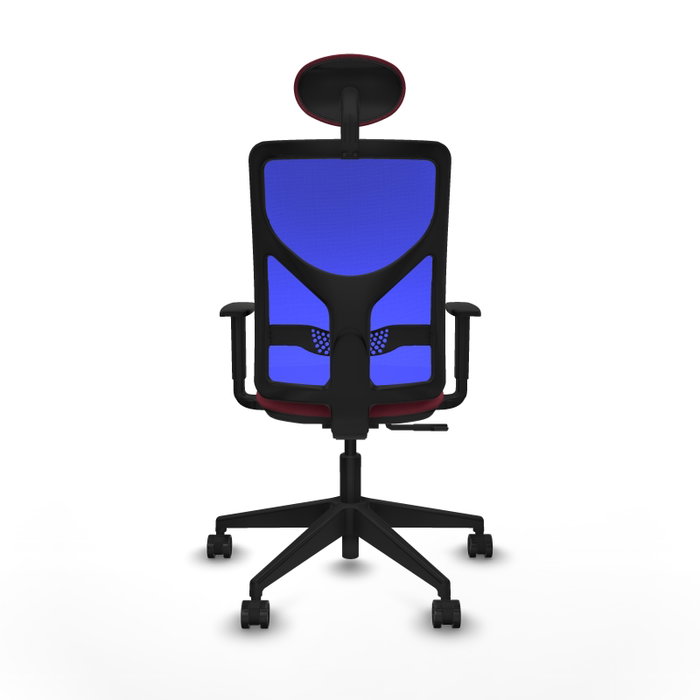 Piqueras y Crespo Chaise de Bureau Motilla avec Appui-tête, Granat et Bleu Piqueras y Crespo Chaise de Bureau Motilla avec Appui-tête, Granat et Bleu