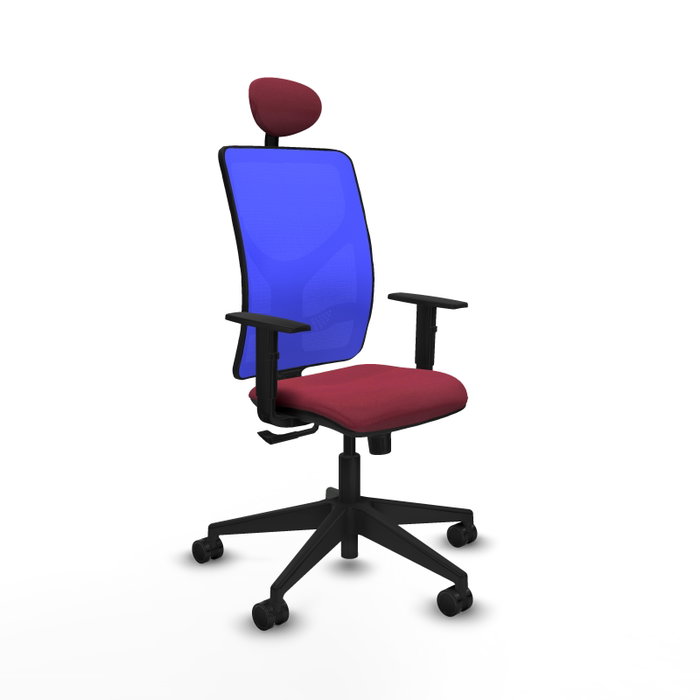 Piqueras y Crespo Chaise de Bureau Motilla avec Appui-tête, Granat et Bleu Piqueras y Crespo Chaise de Bureau Motilla avec Appui-tête, Granat et Bleu