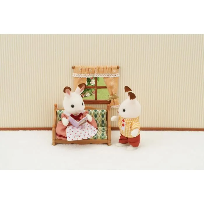Sylvanian Families Figurines Miniatures - Set de Meubles et Accessoires La Pièce à Vivre, Ref. 5339, Beige et Marron, pour Enfants dès 3 Ans