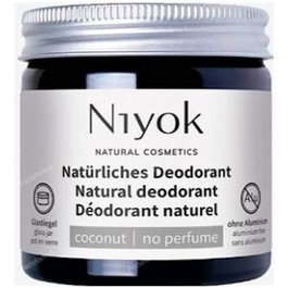 NIYOK Crème Déodorante et Antitranspirante sans parfum 40 ml