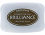 Tsukineko Tampon BRILLIANCE Noir éclair effet nacré 95x65mm