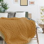 Home Deco Factory Couverture en tricot épais Jaune