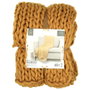 Home Deco Factory Couverture en tricot épais Jaune