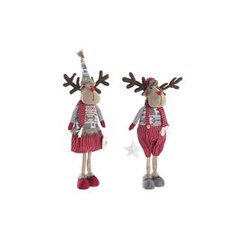 Figurine Décorative DKD Home Decor Noël Renne Polyester (20 x 10 x 58 cm) (2 Unités)