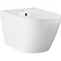Grohe Euro Ceramic - Bidet suspendu en porcelaine vitrifiée blanche, émaillage HyperClean antibactérien, avec trop-plein, carénage intégral et fixations invisibles