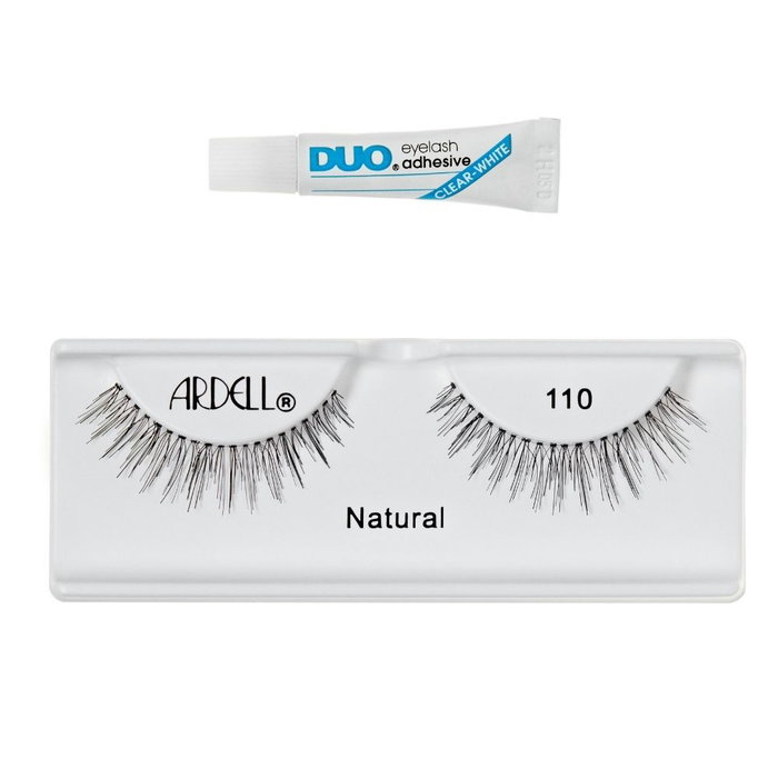 Ardell Faux cils naturels n° 110 noirs demi-bandes regard naturel réutilisables