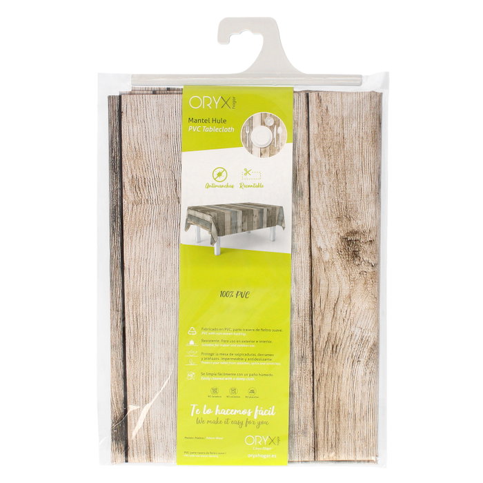 ORYX Nappe Rectangulaire Motif Planches de Bois 140 x 250 cm
