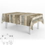 ORYX Nappe Rectangulaire Motif Planches de Bois 140 x 250 cm