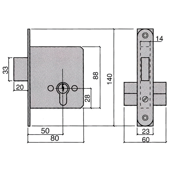 UCEM Serrure 5300-hl/50