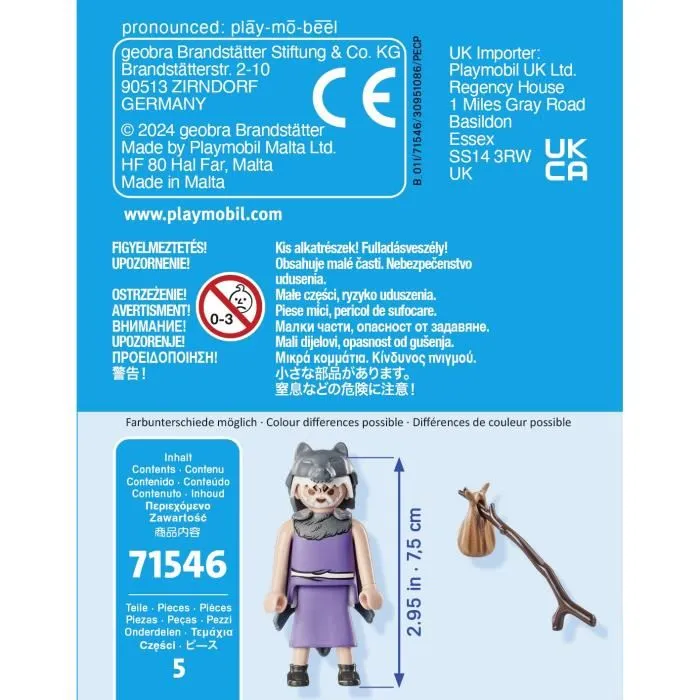 Playmobil 71546 Astérix - Figurine Prolix en Plastique Multicolore, Convient aux Enfants à Partir de 4 Ans