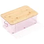 Bodum 11555-679S-80 Boîte à pain BISTRO Grand modèle Couvercle bambou Rose transparent