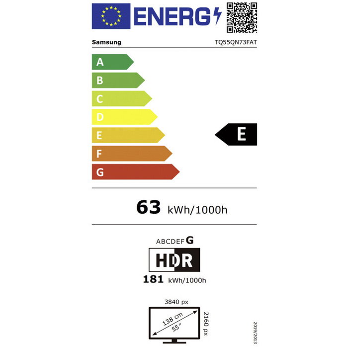 TV intelligente Samsung TQ55QN73FATXXC AMD FreeSync