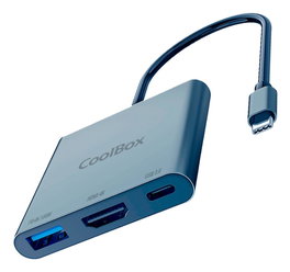 CoolBox MiniDock C31 Aluminium USB-C vers HDMI 4K USB-A USB-C Power Delivery Hub