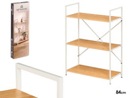 GIFTDECOR ESTANTERIA 3 BALDAS BLANCA Blanco-Bambu