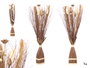 Giftdecor Ramillete Cuadrado Marron en Matière Végétale Séchée 14x100x10 cm (Set de 4)
