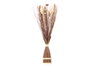 Giftdecor Ramillete Cuadrado Marron en Matière Végétale Séchée 14x100x10 cm (Set de 4)