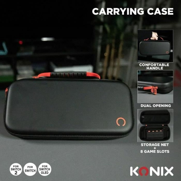 Konix Housse de protection et transport pour Nintendo Switch 2 - Noir