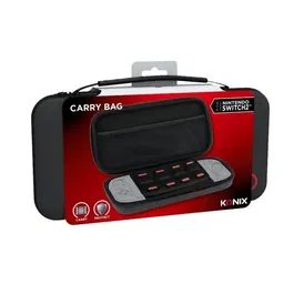 Konix - Housse de protection et transport pour console Nintendo Switch 2 - Filet de rangement et 8 compartiments pour jeux - Noir